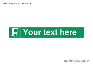 Custom sign safe condition door opens pulling left hand side